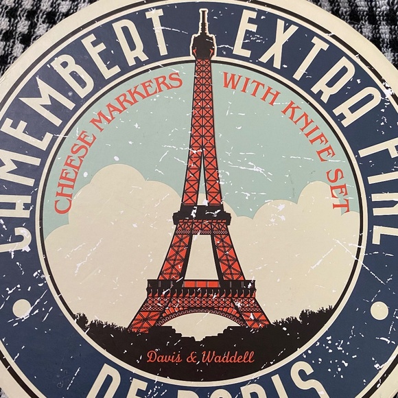 Wine & Cheese Night Charcuterie Camembert Cheese Marker & Knife Set Gourmet - Picture 4 of 10